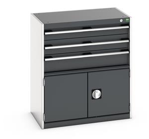 40012023.** Bott Cubio Drawer Cabinet comprising of: Drawers: 1 x 100mm, 1 x 125mm, 1 x 150mm. and Cupboard with Door 400mm...